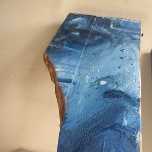 Salvaged material (wood) indigo portrait